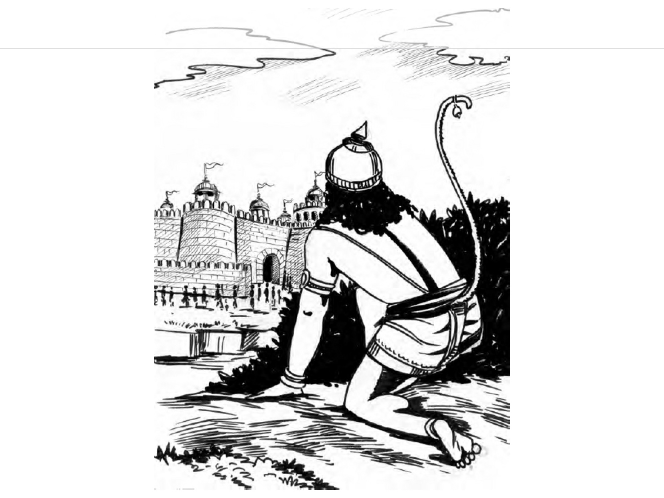 Hanuman waiting